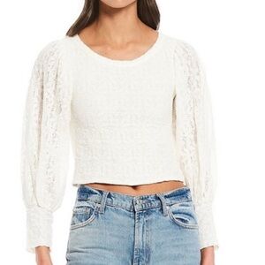 Free People Jasmine Tea Time Crop Top